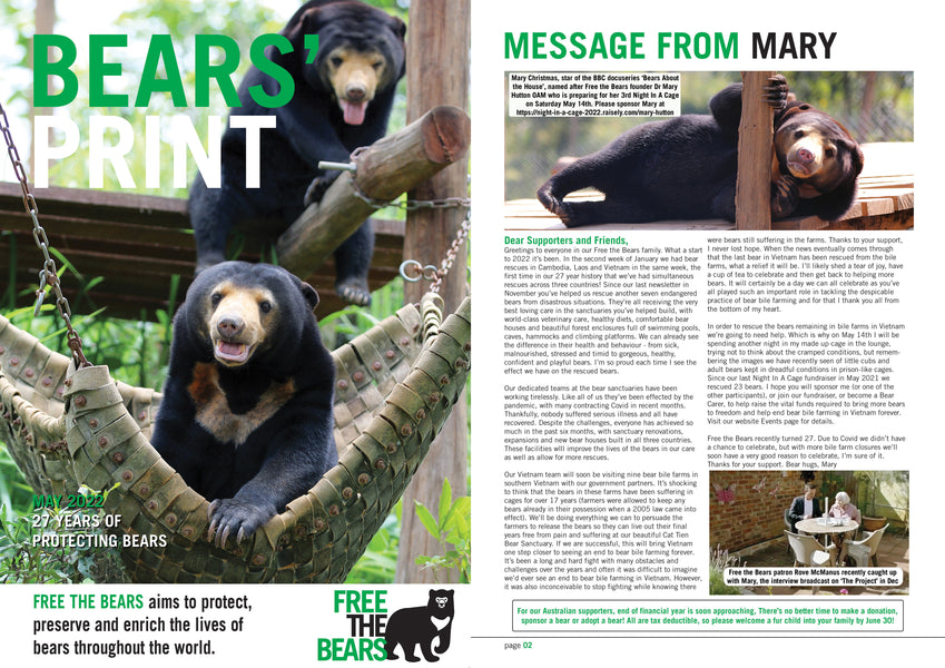 Bears' Print Newsletter May 2022